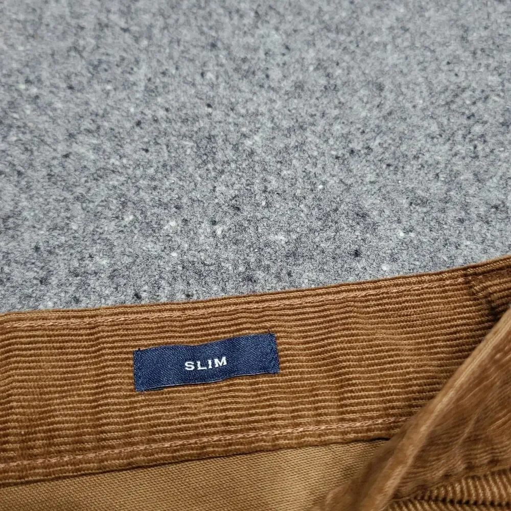 J Crew Pants Mens 34x34 Golden Brown Flex Slim Corduroy Jeans Stretch Preppy